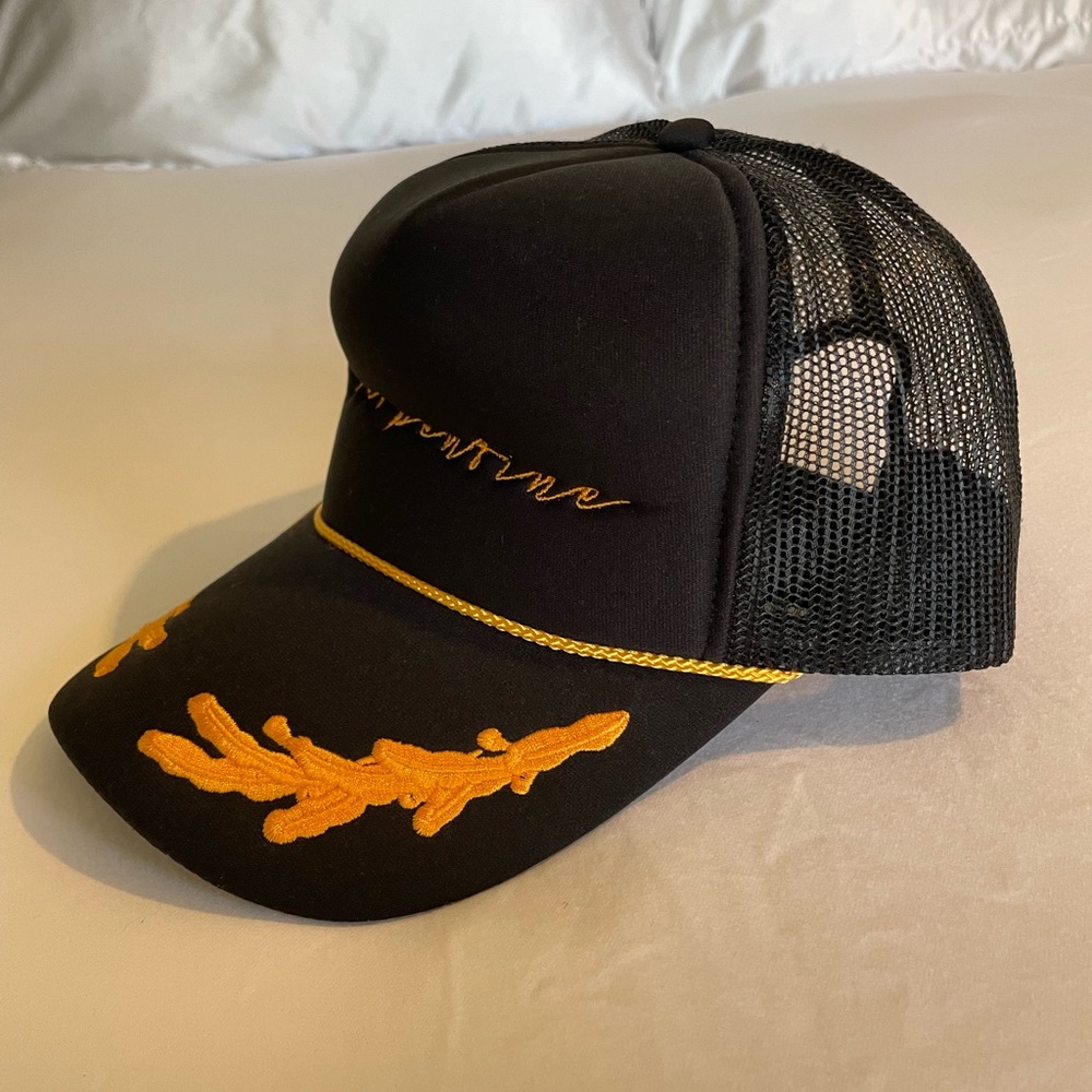 Black trucker hat